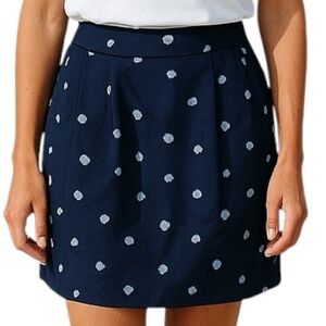 H&M 8 Polka Dot Black White Pencil Skirt Office
